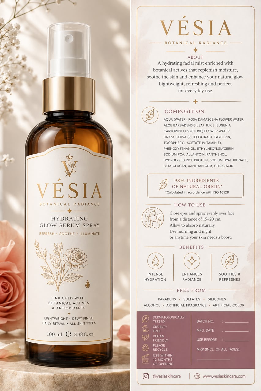 VÉSIA Radiance Veil™ Hydrating Glow Serum Spray