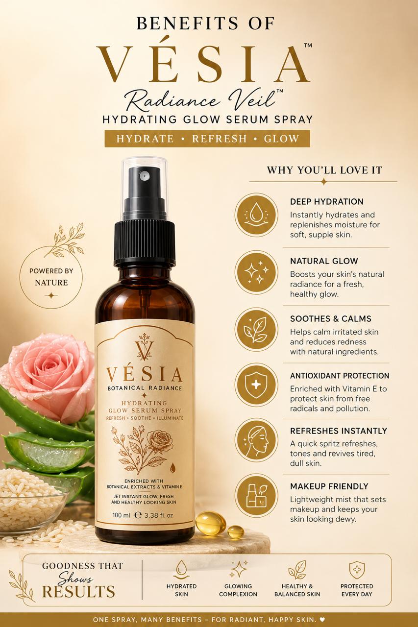 VÉSIA Radiance Veil™ Hydrating Glow Serum Spray